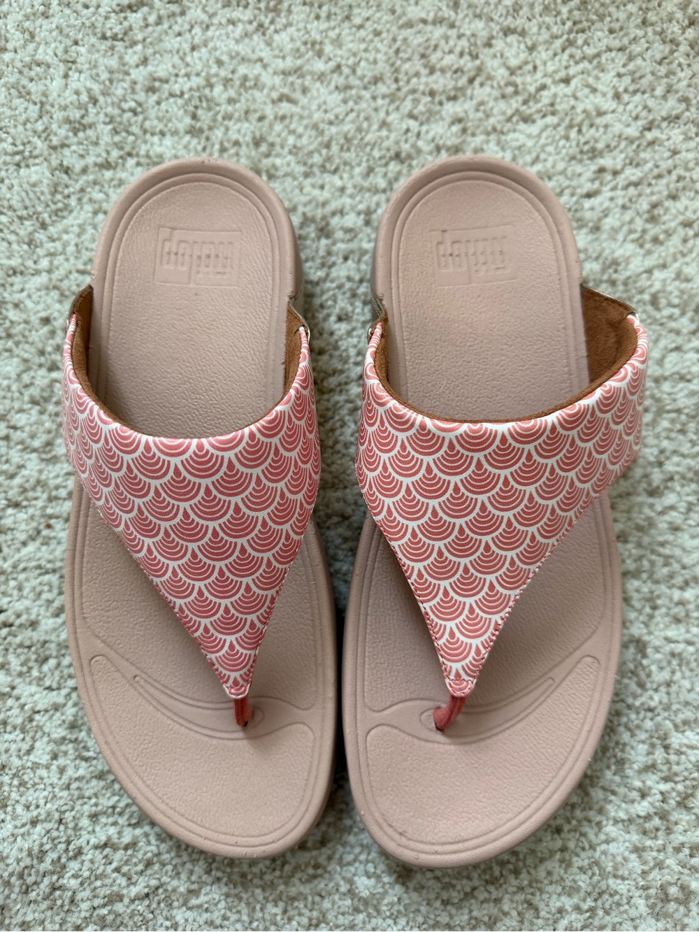 FitFlop Women’s Lulu Leather Toe Post Sandals Size 8 NWOT